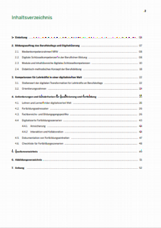 Vorschaubild Handreichung zur Integration digitaler Schlüsselkompetenzen in die Berufliche Bildung Inhalt.PNG